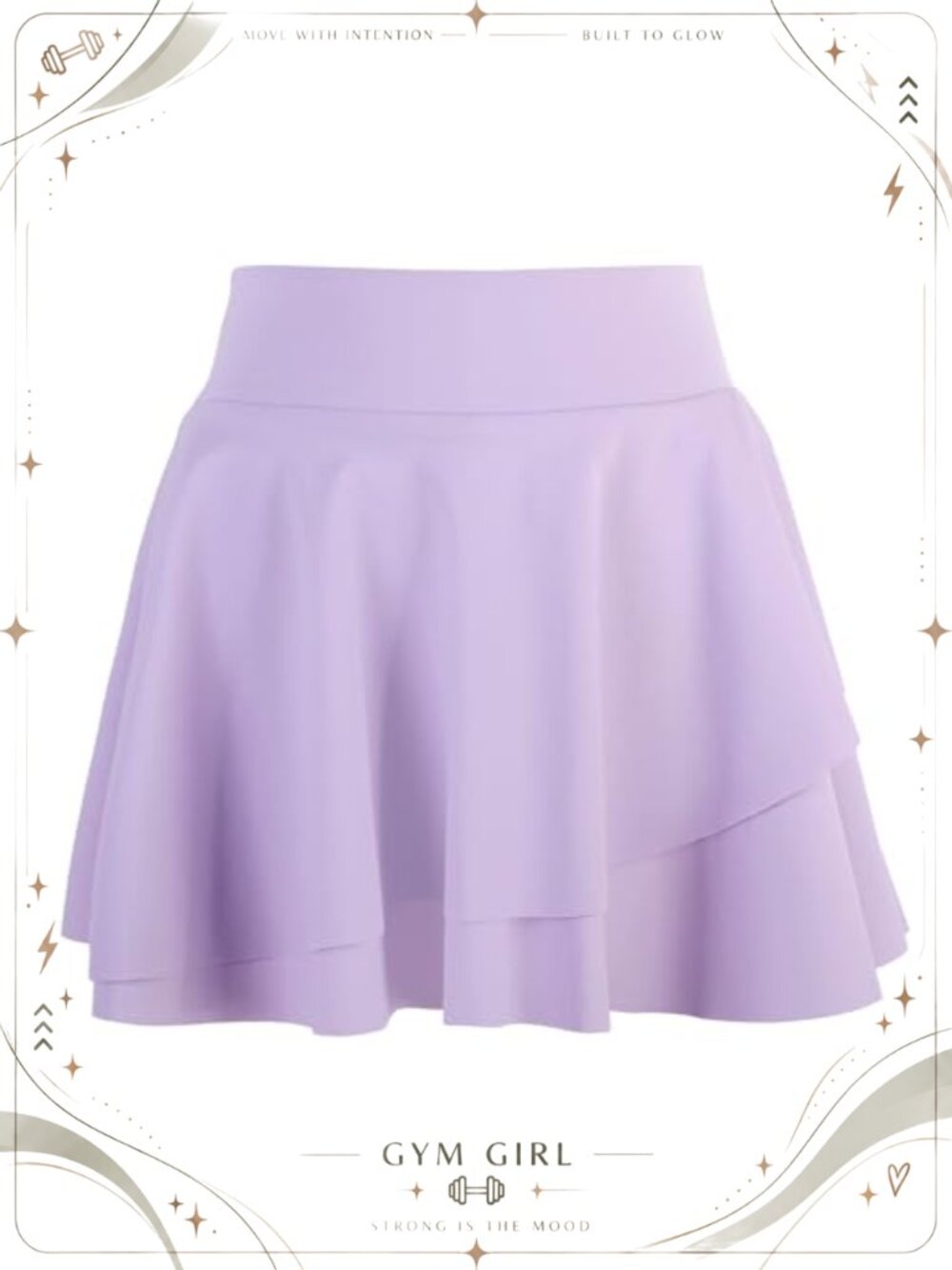 Girls Pleated Tennis Skirt High Waist Skort Nylon Spandex Built-in Shorts